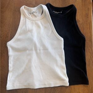 Abercrombie Black and White Tank Tops